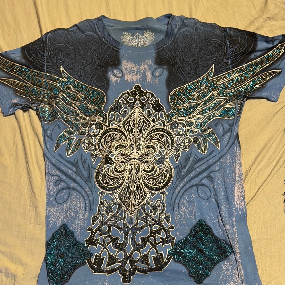 Men's Blue Graphic T-Shirt